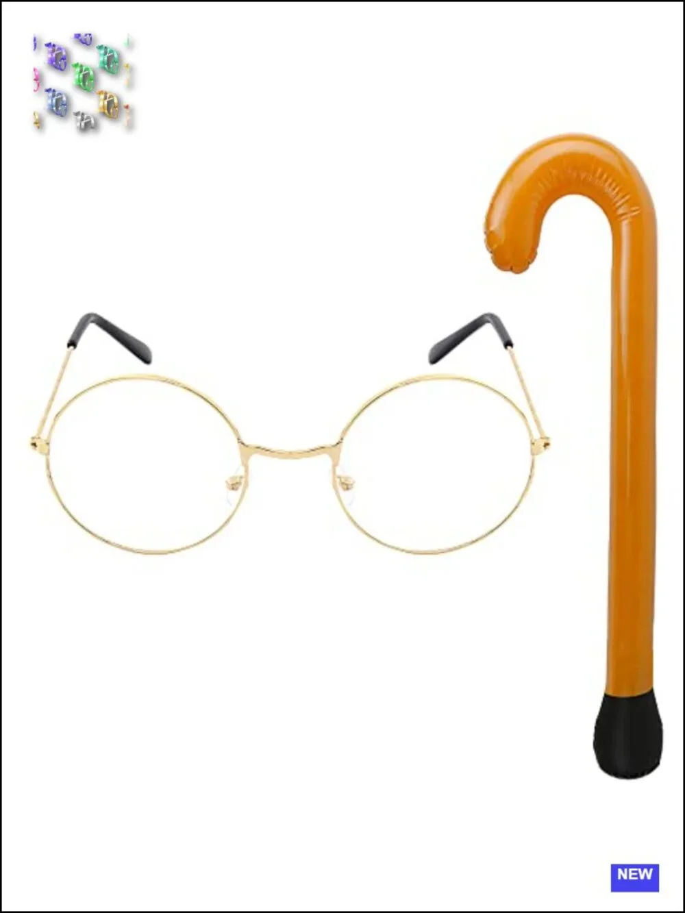 Kids 100 Days of School Old Man Costume Accessories Set Halloween Dress Up